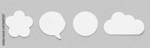 NEW SHAPES WHITE LABEL TAG POST ITS FLOWER