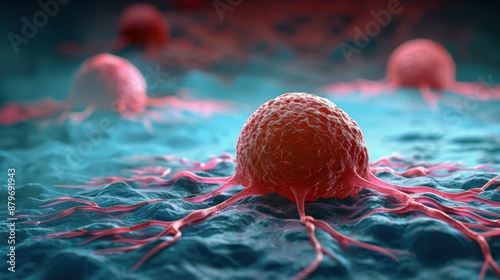 Cancer Cells in Microscopic View