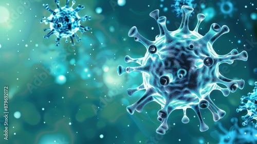 Microscopic Virus Particles