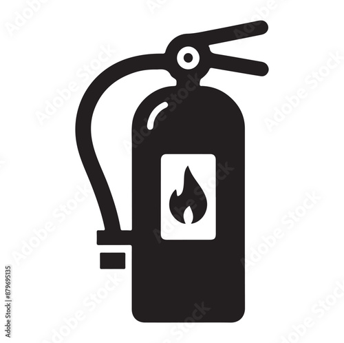 Minimal Fire extinguisher icon symbol silhouette