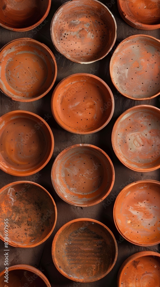 Terracotta Pottery Texture Background, 4K hyperrealistic photo Terracotta Pottery Texture Background, 4K hyperrealistic photo
