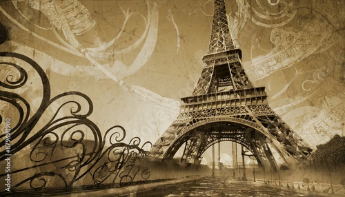 vintage eiffel tower
