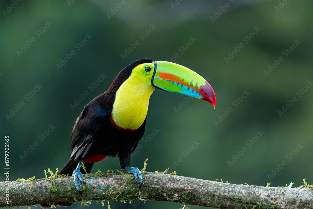 Obraz premium Keel-billed Toucan (ramphastos sulfuratus) in the wild - stock photo
