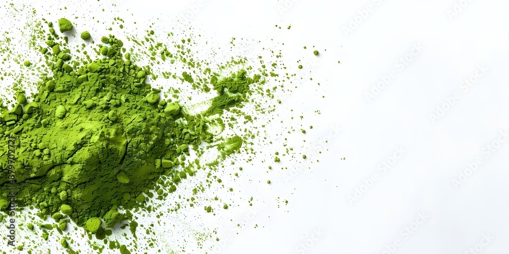 Isolated Matcha Green Tea Powder A Healthy Superfood Ingredient. Concept Matcha green tea powder is considered a healthy superfood ingredient that is rich in antioxidants and nutrients Isolated Matcha Green Tea Powder A Healthy Superfood Ingredient. Concept Matcha green tea powder is considered a healthy superfood ingredient that is rich in antioxidants and nutrients