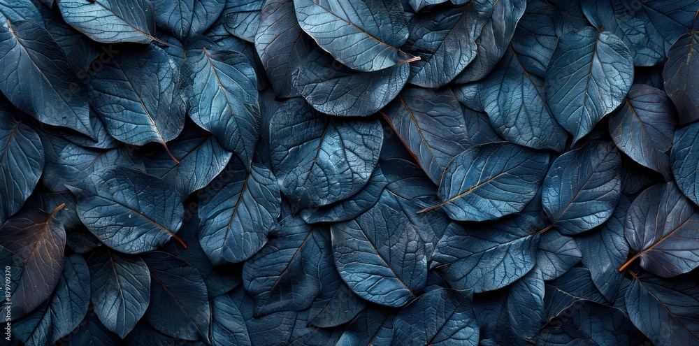 Obraz premium Abstract Blue Leaves