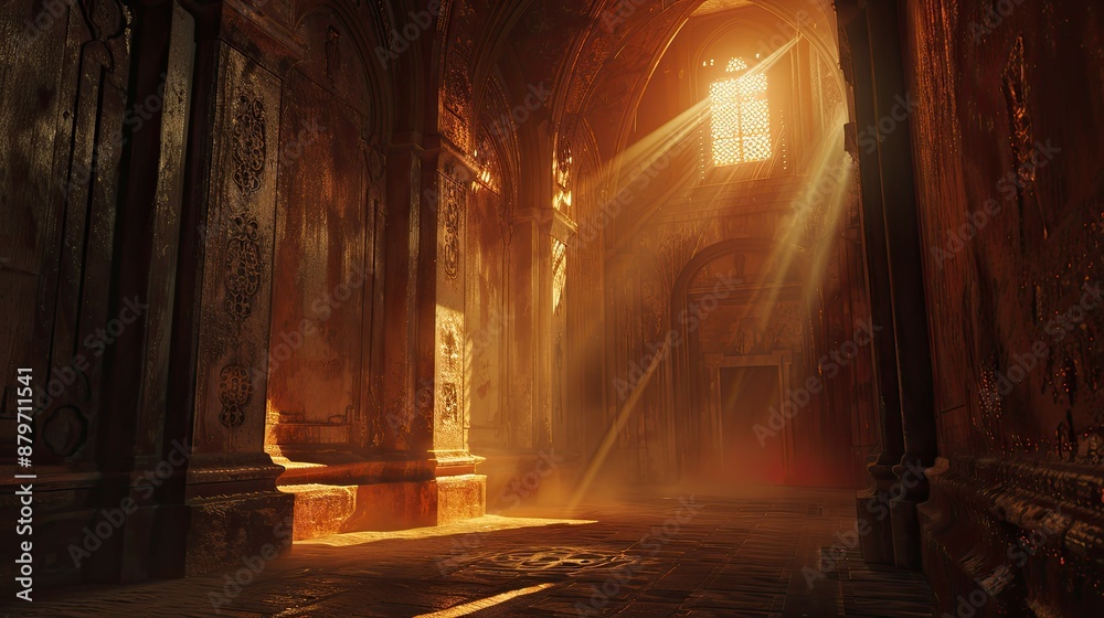 Forgotten Temples. AI generated art illustration. Forgotten Temples. AI generated art illustration.