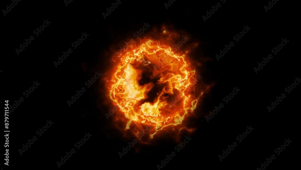 Fire flickering sphere Fire flickering sphere