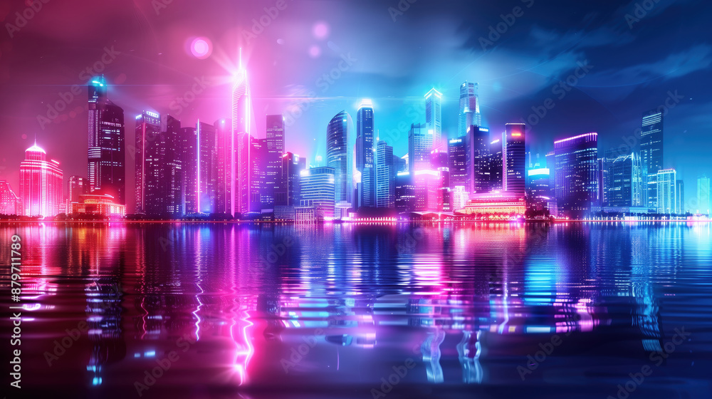 Fototapeta premium Sci - fi City Skyline