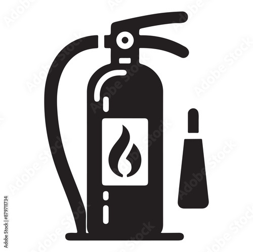 Minimal Fire extinguisher icon symbol silhouette