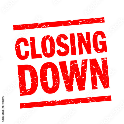 Closing down