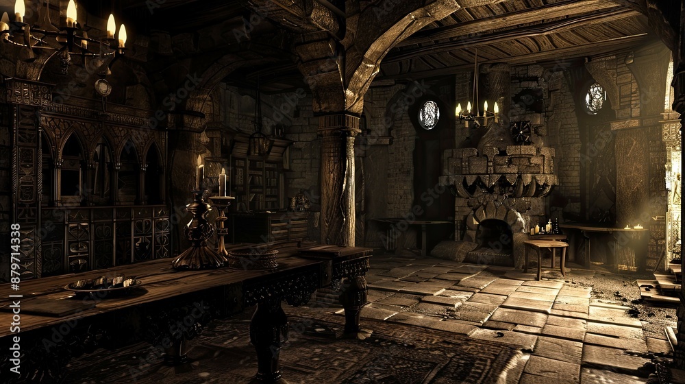 Hobbit Architecture. AI generated art illustration. Hobbit Architecture. AI generated art illustration.
