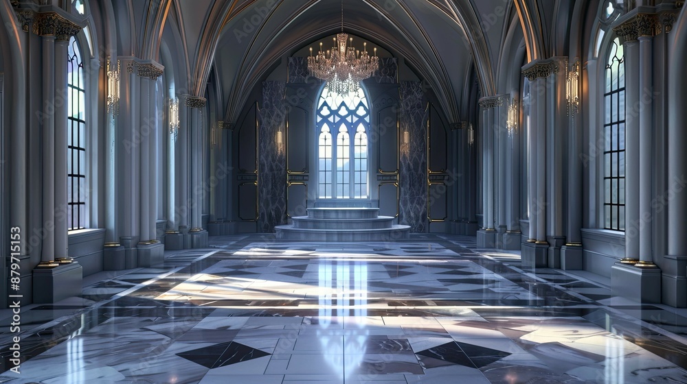 Fototapeta premium Magical Architecture. AI generated art illustration.