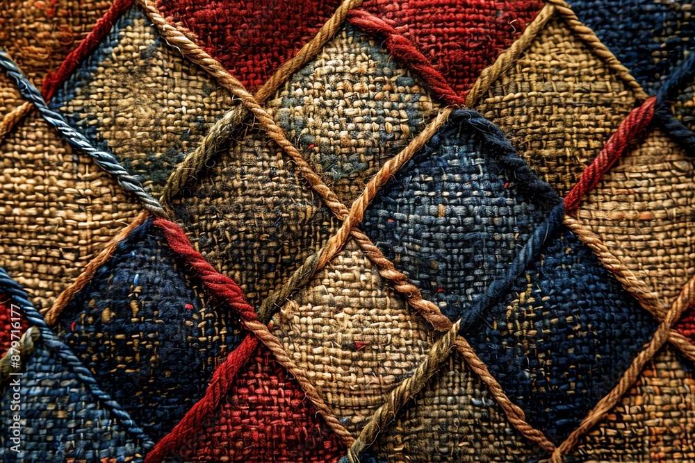 A background with geometric patterns resembling hay bales in golden hues