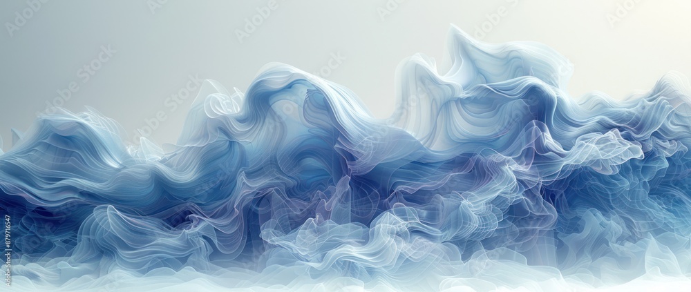 Obraz premium Abstract Blue Waves