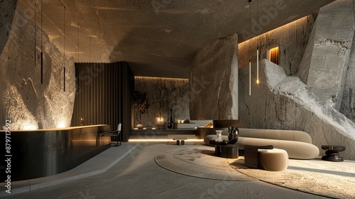 Metabolism Architecture. AI generated art illustration.