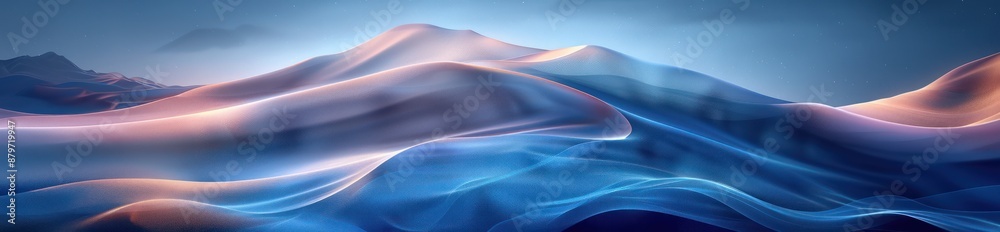 custom made wallpaper toronto digitalAbstract Landscape with Wavy Lines