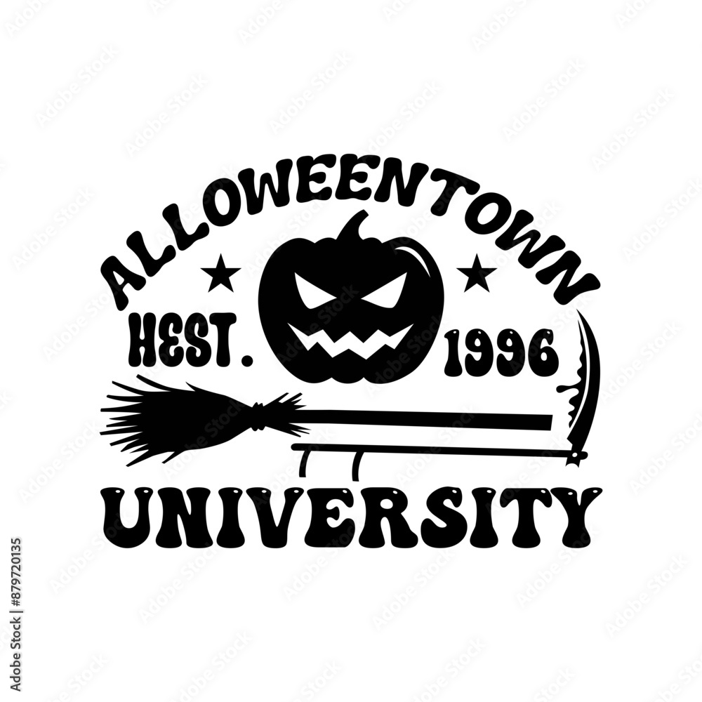 Obraz premium Retro Halloween Svg Bundle,Halloween Bundle, Halloween Svg Bundle, Cute But Creepy, Spooky Vibes, Fab-boo-lous, Halloweentown University,