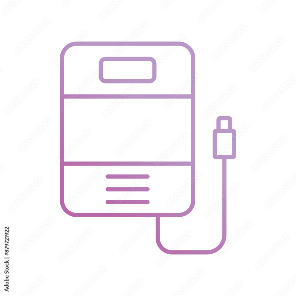 hard drive gradient icon with white background vector stock illustration