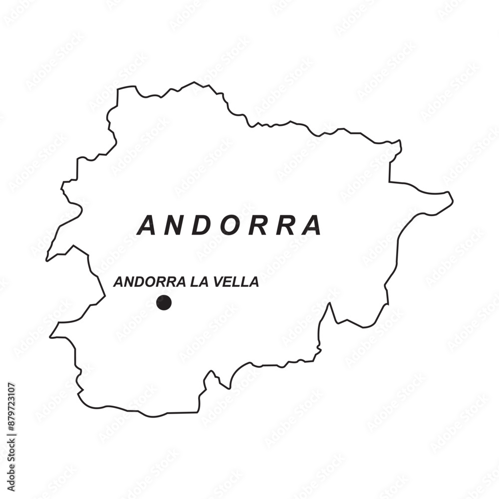 Andorra map icon design Andorra map icon design