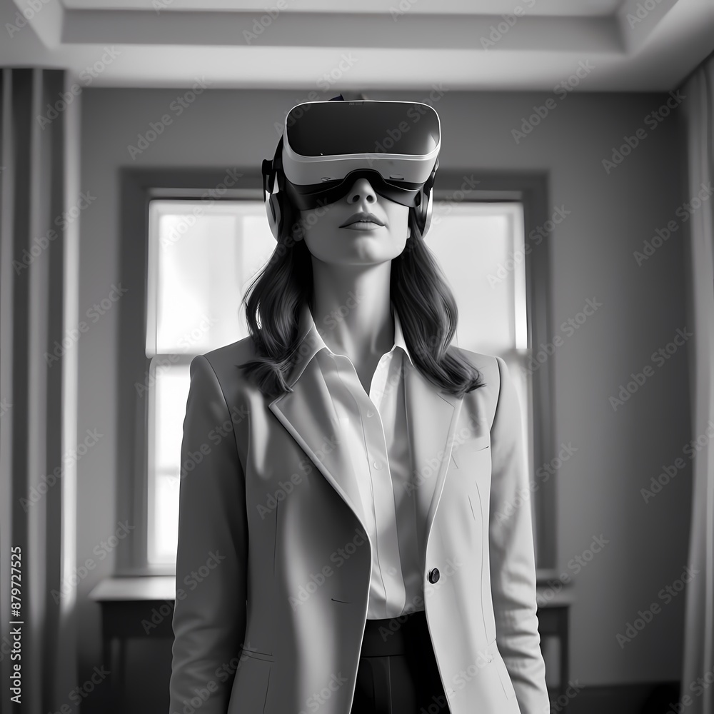 Interior designer wear vr headset,Generative Ai Interior designer wear vr headset,Generative Ai