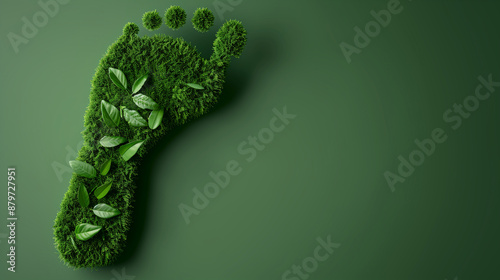 carbon  footprint green leaves eco-friendly living sustainable lifestyle  environmental responsibility