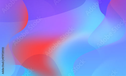 Abstract blue purple smooth liquid waves futuristic background. Vector banner design
