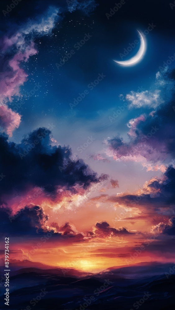 Fototapeta premium A vibrant and dreamy landscape.