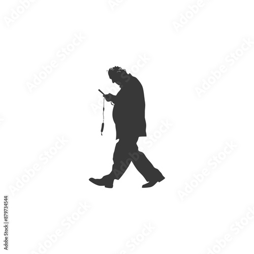 minimalist logo or symbol for elderly man activity black color only