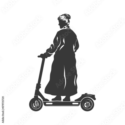 minimalist logo or symbol for elderly woman activity black color only