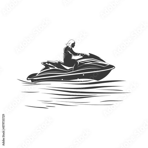 minimalist logo or symbol for elderly woman activity black color only