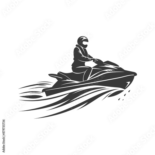 minimalist logo or symbol for elderly woman activity black color only