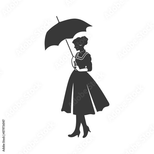 minimalist logo or symbol for germany women wearing dirndl black color only