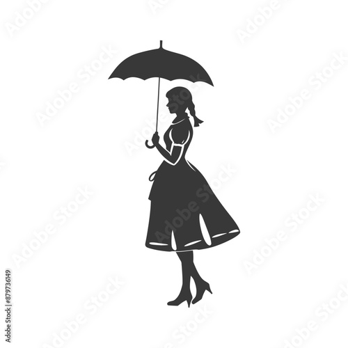 minimalist logo or symbol for germany women wearing dirndl black color only