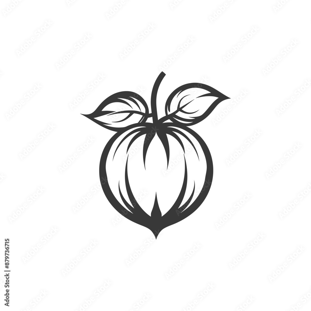 minimalist logo or symbol for hazelnut fruit black color only minimalist logo or symbol for hazelnut fruit black color only