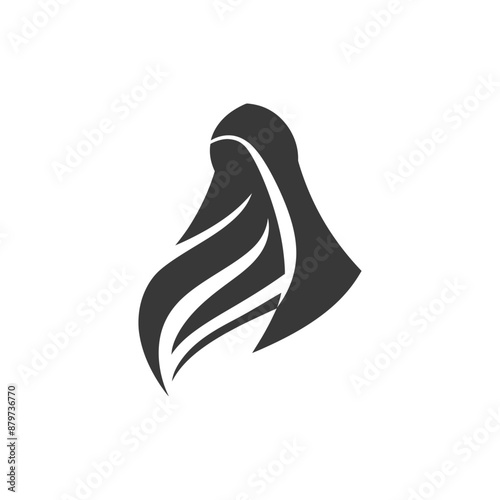 Abstract Stylized Portrait of a Woman in Niqab