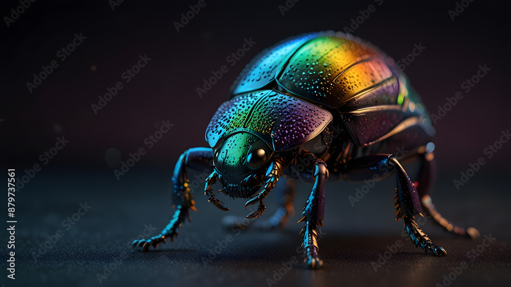 Highly Detailed Macro Image of an Exotic Beetle Highly Detailed Macro Image of an Exotic Beetle