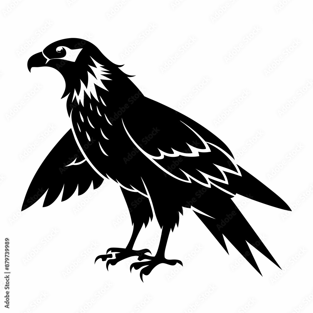 Obraz premium Harrier Black silhouette