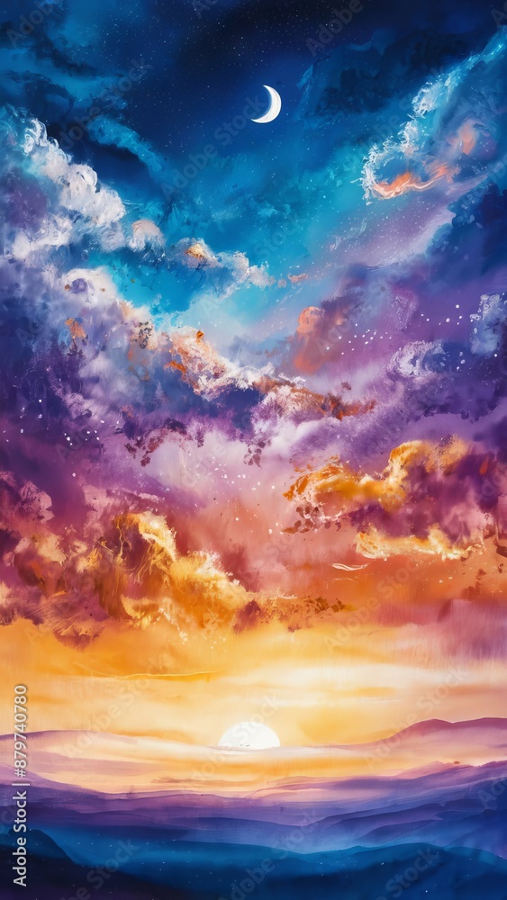 Fototapeta premium A vibrant and dreamy landscape.