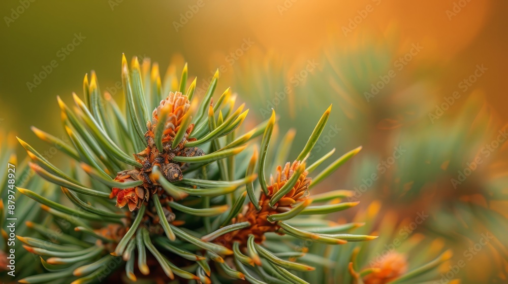Pine needle detail showing prickly texture and barbs, a natural strategy to deter grazing animals Pine needle detail showing prickly texture and barbs, a natural strategy to deter grazing animals