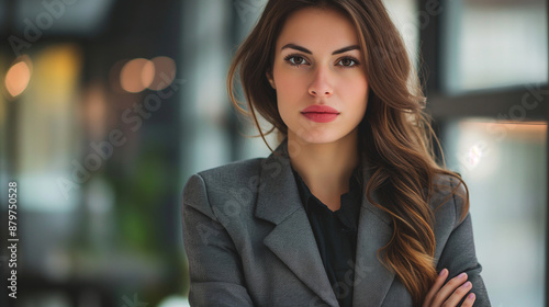 Wallpaper Mural Businesswoman developing a marketing strategy, highly professional photo picture emphasizing clear focus and sharp details, businesswoman, with copy space Torontodigital.ca