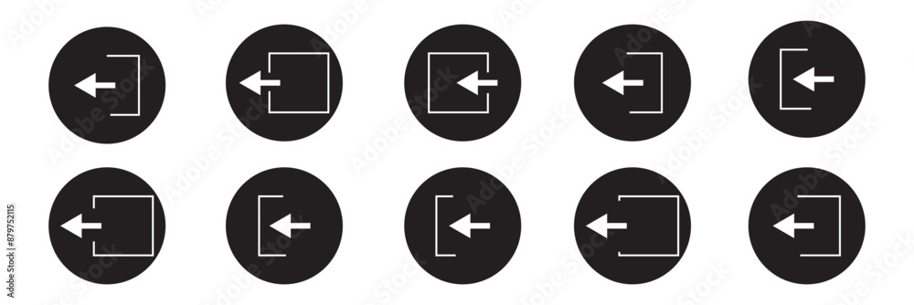 login glyph icon on white back ground, eps10