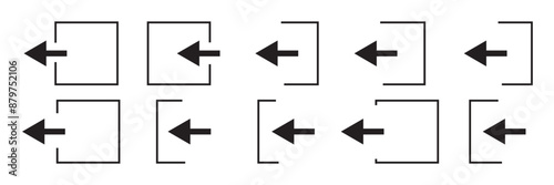 Login and logout icon, Sign In and Sign Out icon vector.
