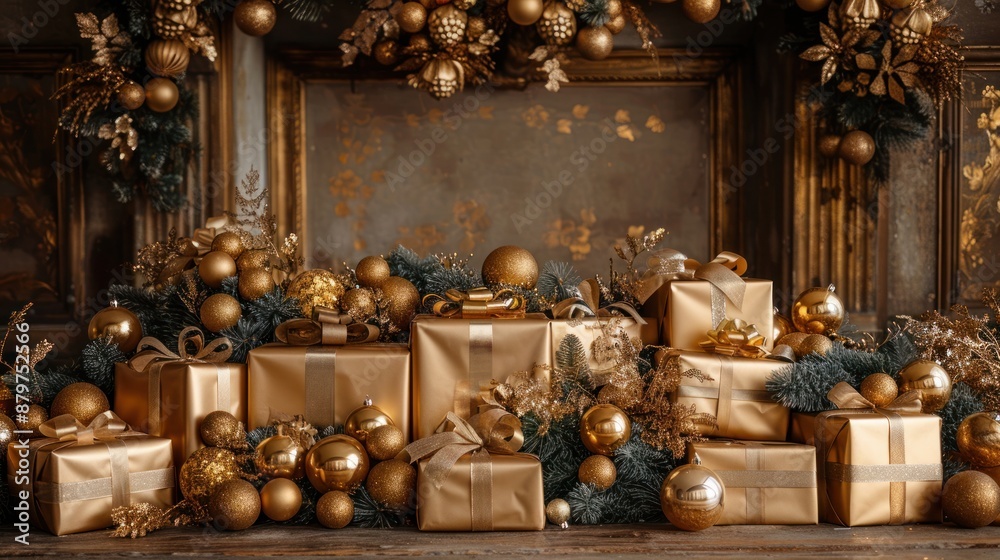 Golden Christmas Decorations Golden Christmas Decorations