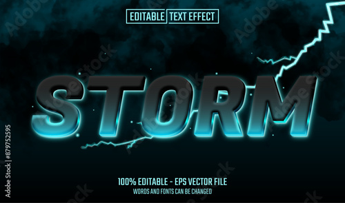 storm editable text effect