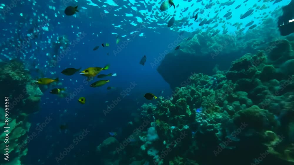 coral reef with fish