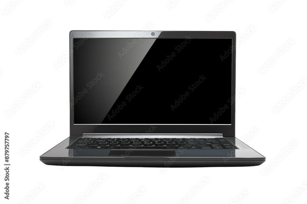 Cutting-edge laptop with see-through screens, front view, isolated on white background Cutting-edge laptop with see-through screens, front view, isolated on white background