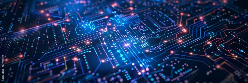 Abstract image of a digital circuit board, representing modern technology, innovation, and connections. Abstract image of a digital circuit board, representing modern technology, innovation, and connections.