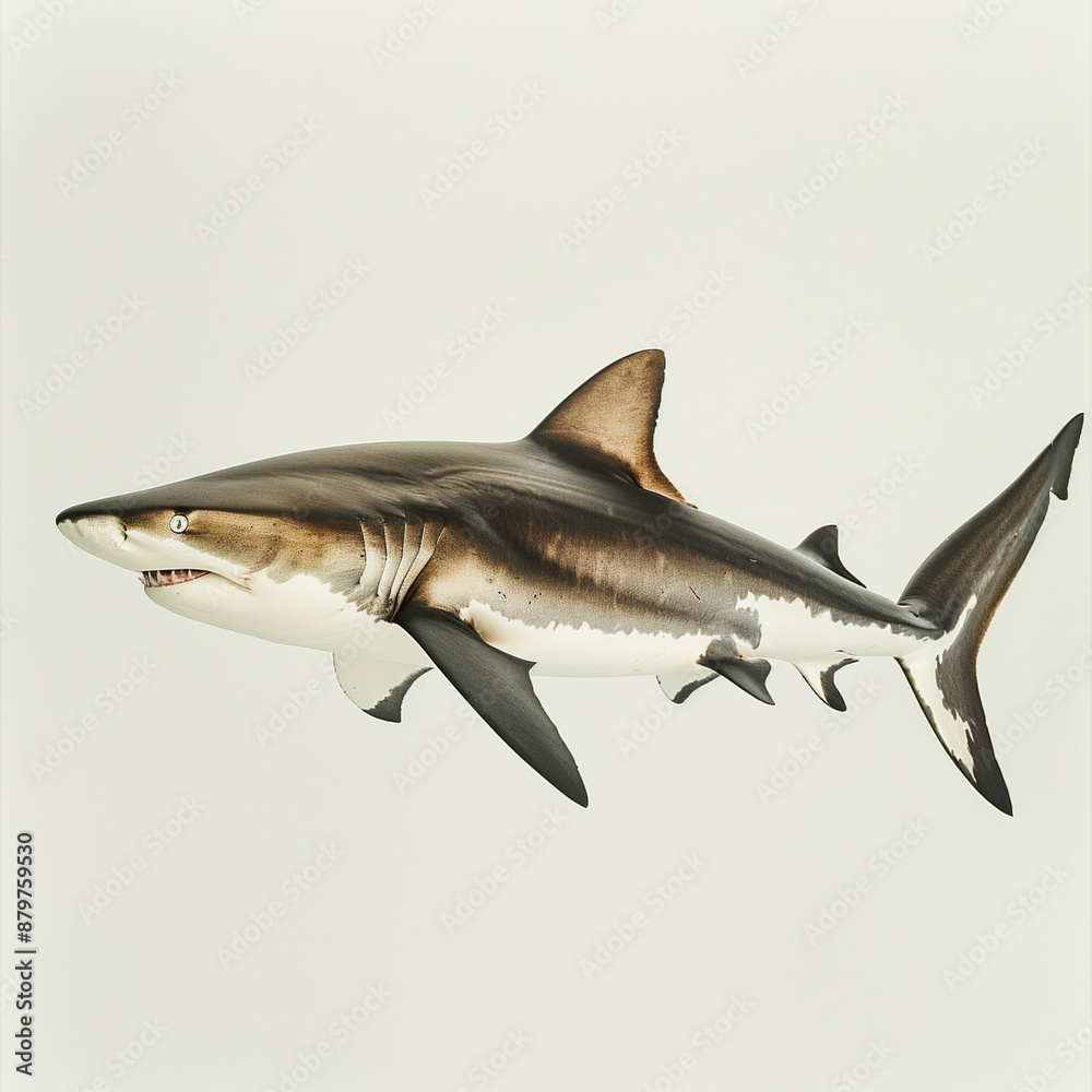 Obraz premium Animal Portrait: Bull Shark, Realistic Photography