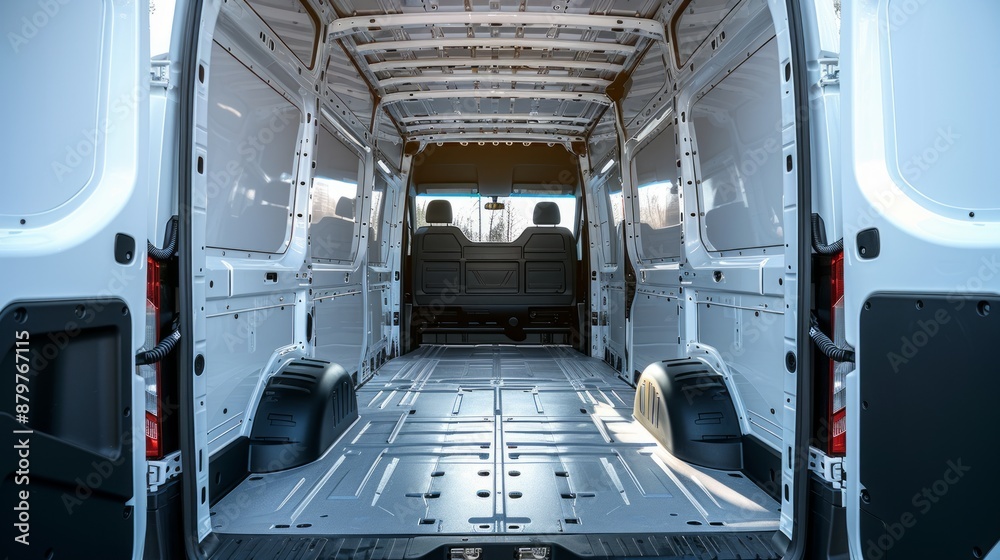 Empty Cargo Van Interior Ready For Transport Empty Cargo Van Interior Ready For Transport