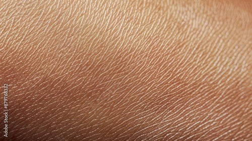 Detailed close-up image of human skin displaying texture and natural patterns in a warm, golden hue.